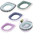 thumbnail image 1 of Cojín suave para asiento de inodoro, almohadilla para asiento de inodoro cómoda y lavable, funda de inodoro reutilizable con alta elasticidad para un fácil ajuste, se adapta a la mayoría de los, 1 of 7
