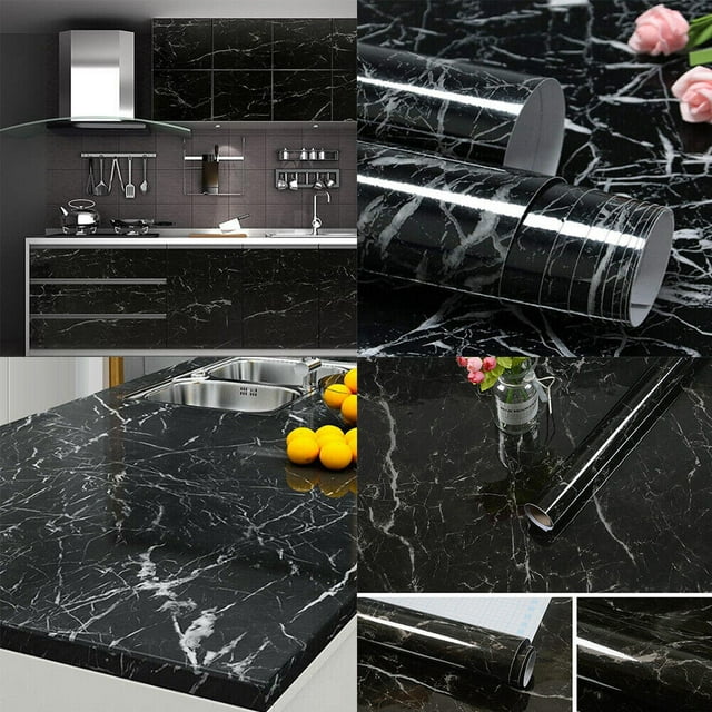US 24 Pack Marble Kitchen Countertop Peel Stick Wallpaper Marble