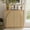 Oak, variant on win2win Mid-Century Fluted Arched Door Sideboard Cabinet, Walnut