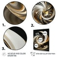thumbnail image 3 of Designart Gold And Black Stained Glass Spiral II Canvas Wall Art, 3 of 5