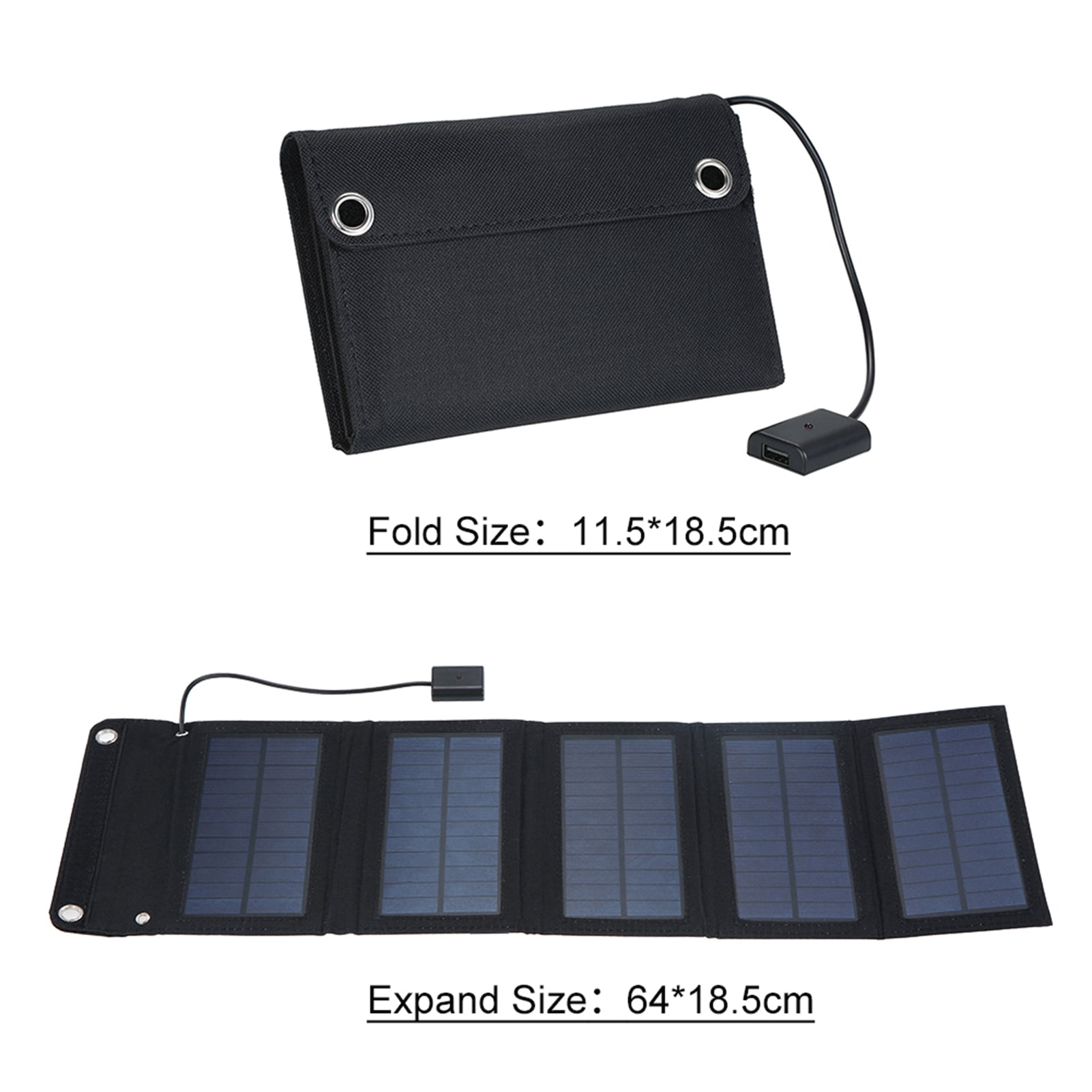 20W Portable Solar Charger, USB Solar Charging Panel With Output, Monocrystalline Solar Panel For Outdoor Cycling Hiking Camping Travel, Durable Scratch-Resistant Emergency Power Supply (1 Set