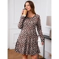 thumbnail image 2 of SHOWMALL Women's Plus Size Long Sleeve Swing Dress with Pockets, 2 of 10