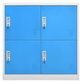 thumbnail image 2 of vidaXL Locker Cabinets 2 pcs Light Grey and Blue 90x45x92.5 cm Steel, 2 of 5