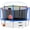 Blue, variant on LHX 12FT 14FT 16FT Trampoline with Enclosure Net, Outdoor Trampolines for Kids Adult, Backyard Trampoline with Basketball Hoop, Ladder, Lights, Sprinklers, Heavy Duty, 1500 LBS Loading