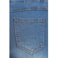 thumbnail image 4 of Women's Stretch Pull On Skinny Jeans Ripped  Denim Jeggings Elastic Waist Tummy Control Plus Size  3XL Medium Blue, 4 of 6