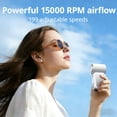 thumbnail image 4 of W & O Handheld Turbo Fan, Portable Rechargeable Mini Fan with High-Speed Airflow, USB-C Personal Cooling Fan for Travel, Outdoor Activities, Camping and Summer Use-White, 4 of 10
