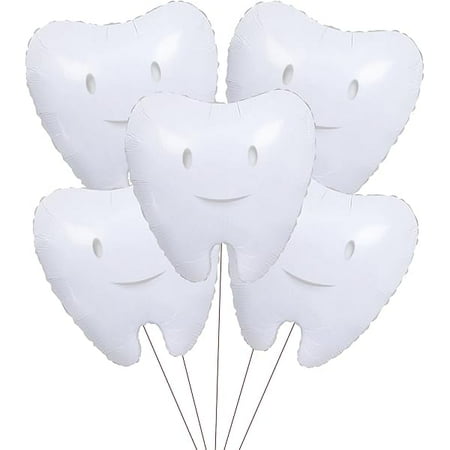 WEEKS White Tooth Balloons,White Dental Balloons for Tooth Fairy Party, Dentist Office Decor, Kids Lost Tooth Celebration, Dental Hygiene Week Decorations,Tooth Clinic Decoration