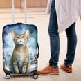 thumbnail image 4 of Hello Winter Devon Rex Welcome Snowy Night Watercolor Vintage Travel Luggage Cover Cat Lover Kitten Owner Gifts Suitcase Dust Protective Decor - 01011, 4 of 5