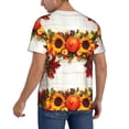 thumbnail image 6 of Easygdp Thanksgiving With Autumn Men's Muscle T-Shirt Men's Baseball Short Sleeves, for Gym Workout Athletic with Button - X-Large, 6 of 9