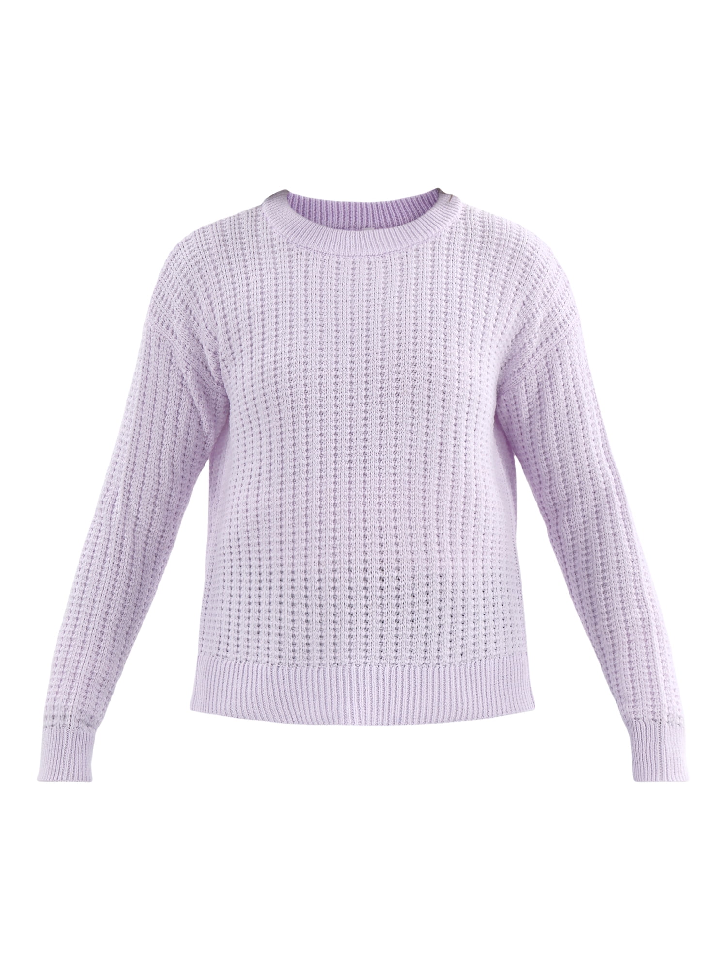 Time and Tru Women's and Women’s Plus Textured Stitch Sweater, Midweight, Sizes XS-4X