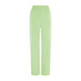 thumbnail image 5 of WULMLEO Womens Casual Straight Leg Ankle Pants Elastic Waist Relaxed Fit Daily Lounge Trousers Light Green XL, 5 of 8