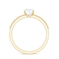 thumbnail image 2 of Rosec Jewels Certified Lab Diamond Engagement Ring with Side Stones - EF-VS Quality, 18K Yellow Gold, US 4.00, 2 of 8