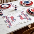 thumbnail image 5 of Cififendec 4th of July Embroidered Placemat, 17.72"×11.81", Patriotic Hollow Butterfly Star Table Mat for Independence Day Dining Table and Home Decor, 5 of 5