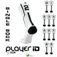 thumbnail image 2 of TCK Player ID Jersey Number Crew Socks White Black Singles (Small, #4 - Single Sock), 2 of 4