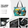 thumbnail image 3 of Pofeuu Dog Underwater Adventure Print Beach Bag,Waterproof Sandproof Beach Tote Bag, Large Capacity Foldable Beach Bags for Women, 3 of 7