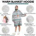 thumbnail image 5 of Football Terms and Icons Pattern Wearable Oversized Blanket,Wearable Blanket Hoodie for Adults,Cozy Hooded Blankets with Super Pockets,Super Warm Fuzzy Pullover for Women & Men, 5 of 6