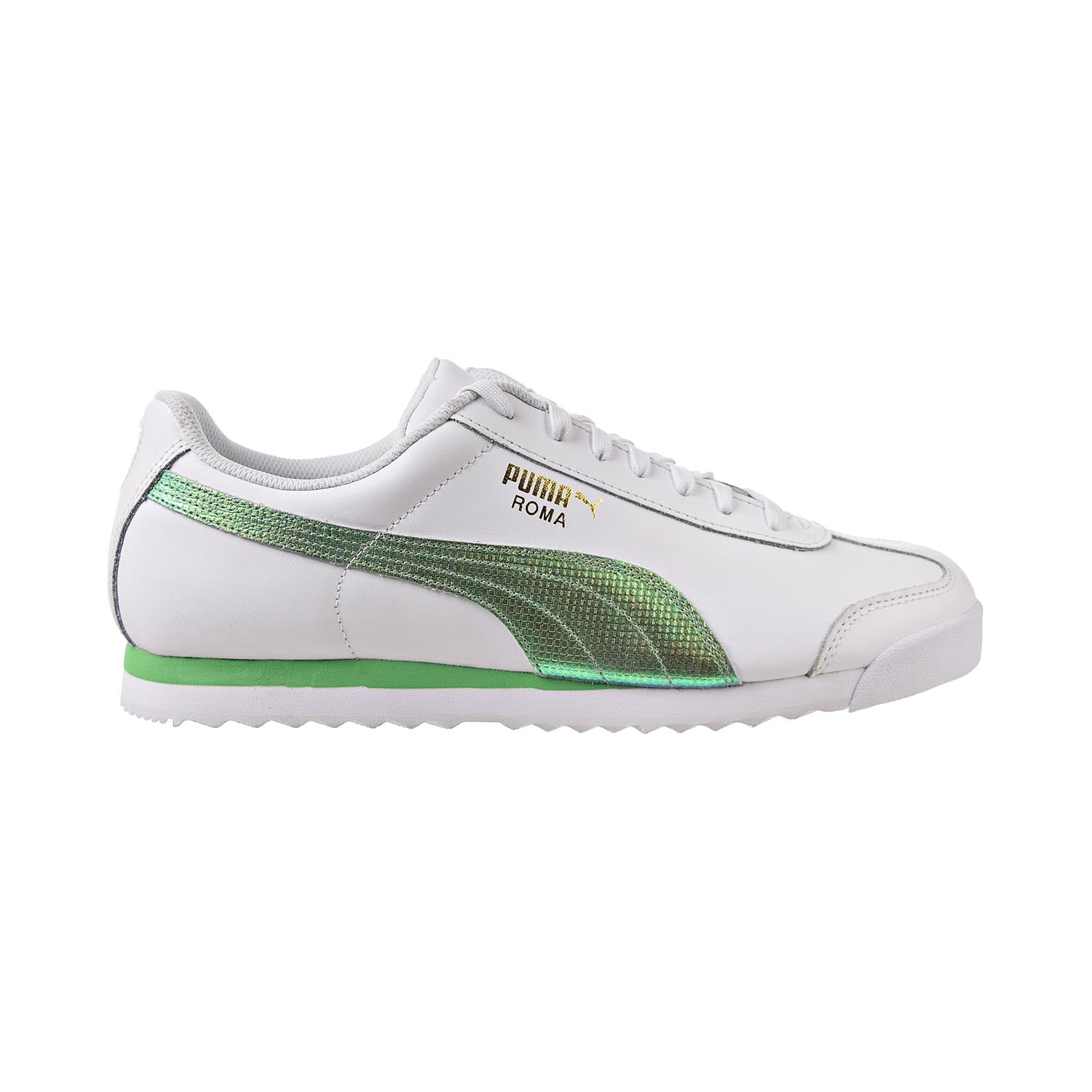 Roma Classic Holo Men's Shoes Puma White-Green Gecko - Walmart.com