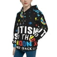 thumbnail image 2 of Naloa I Love With Autism To The Moon And Back Teenage Zipper Hoodie, Long Sleeve Zip Up Hoodies Casual Jackets Tops for 7-12 Years-Medium, 2 of 6