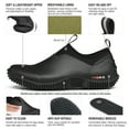thumbnail image 4 of Anti-Slip Womens Garden Shoes,Waterproof Rubber Ankle Rain Boots for Farming and Yard Work,Black,Size 10, 4 of 6