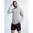 thumbnail image 4 of DENTOYOU 5 Pack Men's Athletic Hoodies Long Sleeve Fishing Lightweigh Pullover Shirts UPF 50+ Sun Protection Shirts Rash Guards Hiking Running Workout Black/Black/Navy/Grey/Blue S, 4 of 5