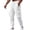White, variant on Mens Cable Knit Trousers Drawstring Cuffed Thermal Jacquard Hemp Pattern Knit Pants Elastic Waist Casual Warm Cozy Bottoms