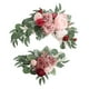 thumbnail image 3 of Rose Flower Swag Arreglo Floral Decorativo Floral Swag Telón de Fondo Flor Artificial Swag para Recepción Puerta Principal , Opción 5J Macarena Corona colgante de puerta delantera, 3 of 8