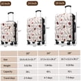 thumbnail image 3 of White 3-Piece Hardshell Luggage Set with Spinner Wheels, TSA Lock, Expandable Design, Durable ABS+PC Lightweight Suitcase for Travel, 3 of 10