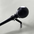 thumbnail image 3 of Lumi 1" Matte Black Ball Single Curtain Rod, 72-144", 3 of 5