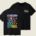thumbnail image 2 of Rohuuque Boys' Short-Sleeve T-Shirts Crewneck Cotton Casual School Printed Graphic Summer Tops Tee 9 Years Black, 2 of 4