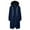 Blue, variant on Womens Coats Outerwear Winter Women's Solid Color Jacket Thickening and Fleece and Winter Casual Zipper Long Sleeve Pocket Hooded Long Sweater