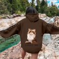 thumbnail image 2 of WEAIXIMIUNG Sweatshirts Graphiques pour Femmes Logo Populaire Manches Lettres à Capuche, 2 of 5