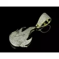 thumbnail image 4 of Men's Fire Flame Pendant 2 Ct Round Cut White Moissanite 14k Yellow Gold Plated, 4 of 4