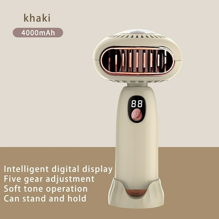 

RKSTN Desk Fan Handheld Fan Small Personal Fan Portable Pocket Fan Rechargeable Mini USB Fan 5-speed Wind Power Kids Ladies Men Home Office Indoor Outdoor Travel on Clearance