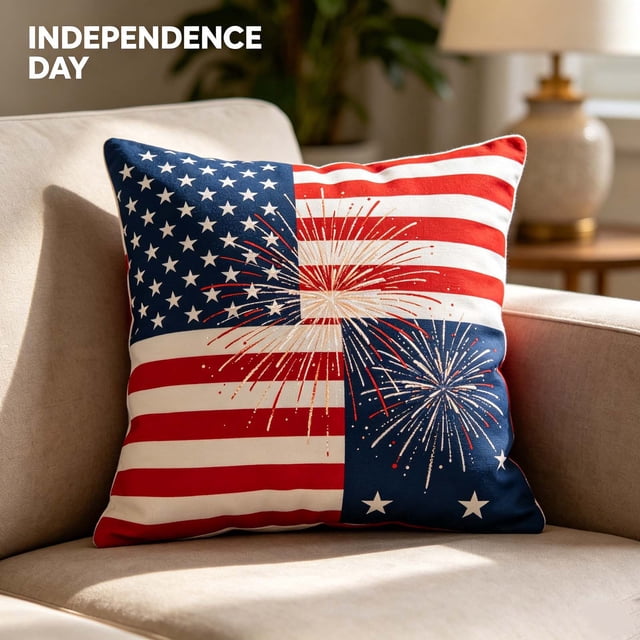 4th Of July Independence Day Pillow Covers Patriotic Flag Throw Pillow Cases And Decorative Cushion Covers For Home Sofa Couch