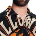 thumbnail image 5 of Halloween Font Men's Short Sleeve Poplin Shirt, Casual Printed Button Down, Summer Beach Hawaiian Shirts, Unisex, 5 of 6
