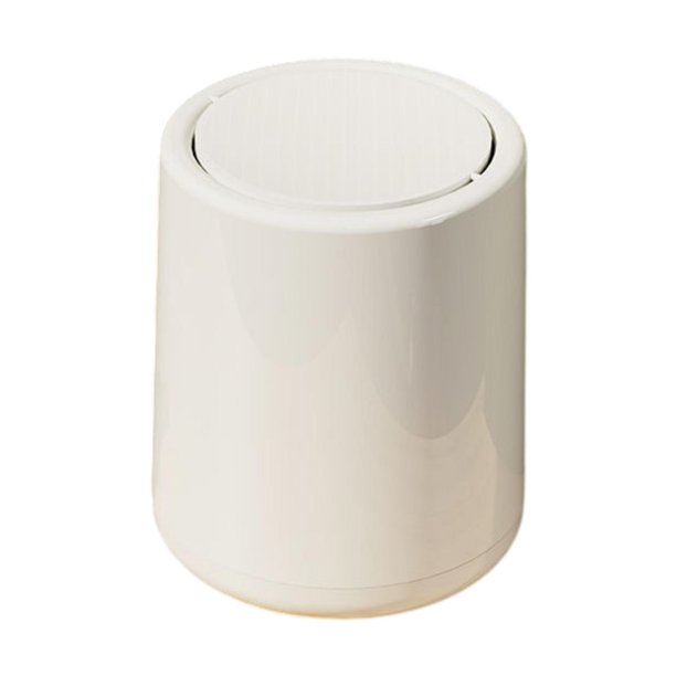 Cubo de basura con tapa, contenedor de basura, cesto para basura, cubo de basura decorativo Blanco