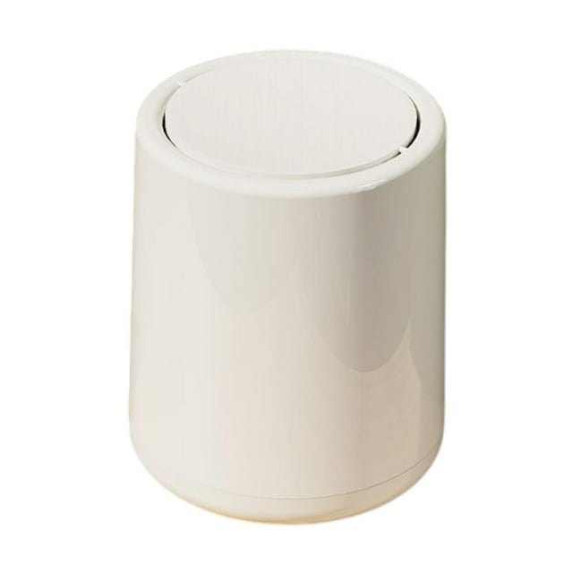 Cubo de basura con tapa abatible, reutilizable, decorativo Blanco