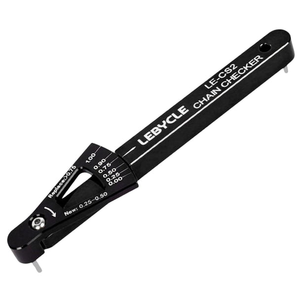 Comprobador de desgaste de cadena de bicicleta Sunnimix Aleación de Aluminio Negro