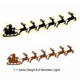 thumbnail image 2 of Fwttom Christmas Wall Decor with LED Lights Wooden Reindeer Sleigh Wall Lights Christmas Decorations Indooor for Holiday Home Decor, 2 of 8