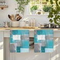 thumbnail image 4 of Turquoise Grey Ombre Kitchen Towels Set of 1, Abstract Vintage Oil Painting Absorbent Dish Towels for Kitchen, Microfiber Hand Towel, Quick Drying Tea Towel for Cleaning Decorative Dishcloths, 4 of 7