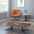 thumbnail image 6 of Terra Cotta Faux Leather Swivel Accent Chair, 6 of 7