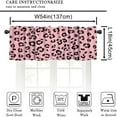 thumbnail image 2 of Pink Leopard Valance Curtains Cute Cheetah for Girl Women Modern Trendy Simple Abstract Aesthetic Minimalist Vintage Decor Rod Pocket Window Curtain Valance for Kitchen Living Room Bathroom Bedroom 54, 2 of 6