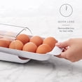 thumbnail image 3 of FridgeView Soporte para huevos con ruedas, organizador apilable para huevos con bandeja extraíble para almacenamiento en el refrigerador, 3 of 5