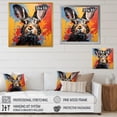 thumbnail image 4 of Designart "Hues In Pop Art Portrayal Of A Rabbit II" Animals Rabbit Floater Framed Canvas Prints, 4 of 5