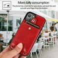 thumbnail image 4 of Crossbody Phone Case for iPhone 13(6.1") 2021, Allytech PU Leather Back Card Holder Detachable Lanyard Adjustable Strap Drop Protection Purse Slim Bag Case for iPhone 13 2021, Red, 4 of 6
