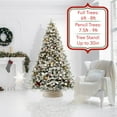 thumbnail image 2 of 32-Inch Water Hyacinth Christmas Tree Collar, Woven Tree Base Cover with Cord Cut Out, White, 2 of 7