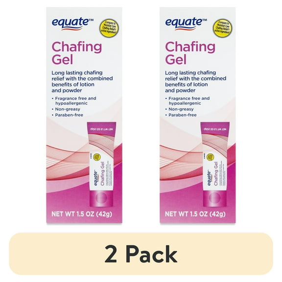 (2 pack) Equate Chafing Gel for Women's Health, 1.5 oz, Compare to Monistat Care Chafing Relief® Active Ingredient