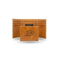 thumbnail image 1 of Anaheim Ducks  Laser Engraved Brown Trifold Wallet, 1 of 1