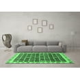 thumbnail image 3 of Ahgly Company Indoor Square Abstract Emerald Green Modern Area Rugs, 3' Square, 3 of 4