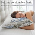 thumbnail image 5 of Blue Floral Spring Pillow Covers 12"x20", Summer Botanical Flower Vintage Soft Brushed Microfiber Breathable Throw Pillow Covers, Decorative Pillowcase with Zipper for Couch Sofa Bedroom Living Room, 5 of 9